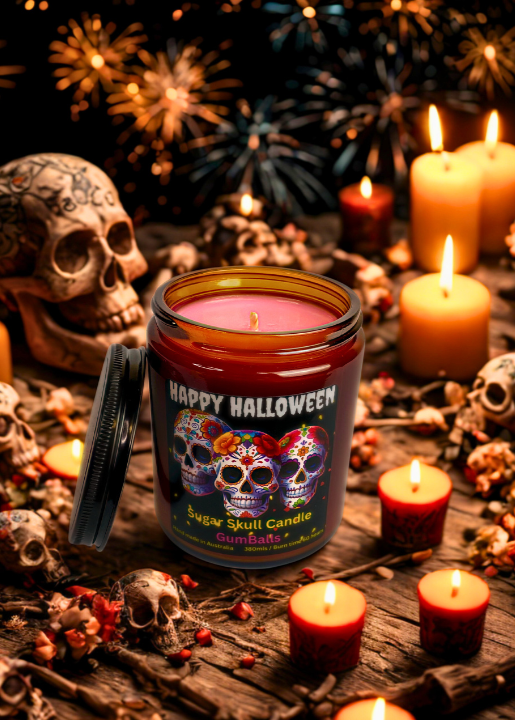 Sugar Skull Candle