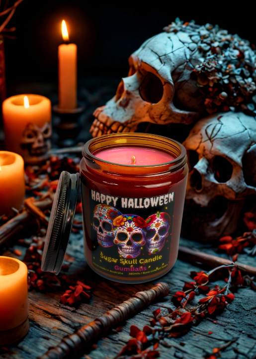 Sugar Skull Candle