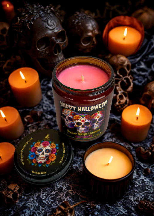 Sugar Skull Candle